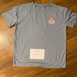 Gray T-Shirt with Pink Graphic